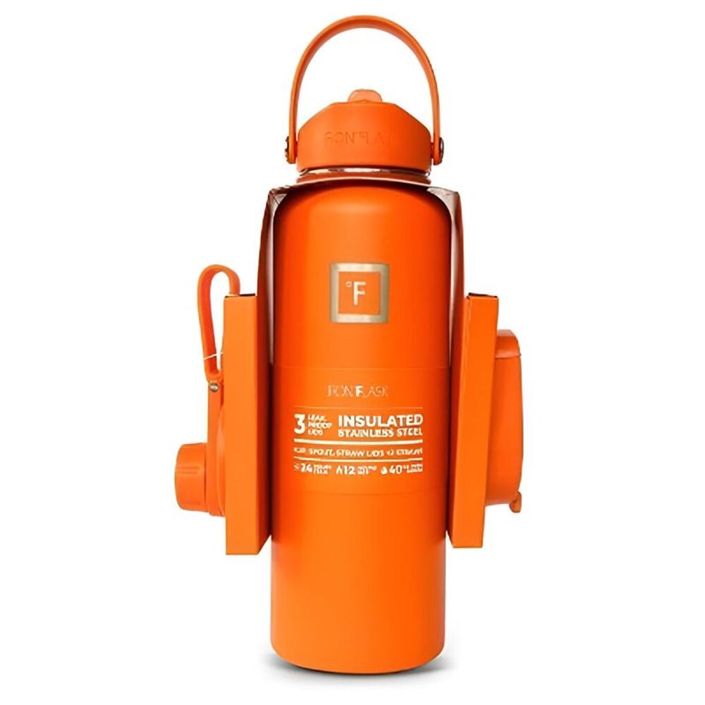 IRON FLASK -  40oz Stainless Steel Water Bottle with  Orange